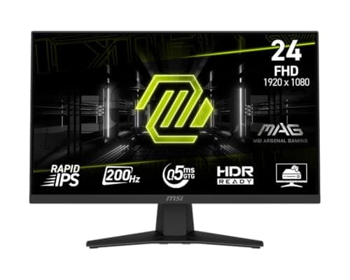 MSI Monitor Gamer 24" mag 244F / Rapid IPS/ 1920 x 1080 (FHD)/ Adaptive Sync/HDR Ready/ 200Hz/