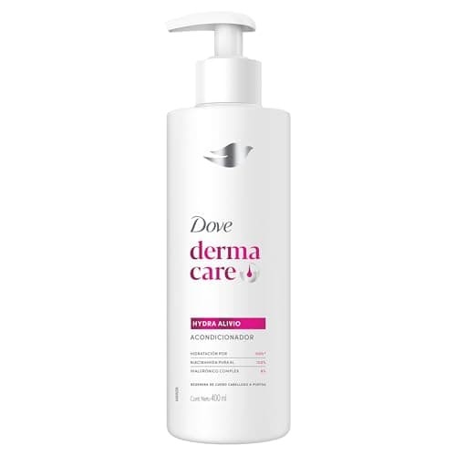 DOVE Acondicionador Derma Care Hydra Alivio, Hidratación por 100h. Cabello Hidratado. Regenera de Cuero Cabelludo a Puntas. Desarrollado con Dermatólogos, 400 mL
