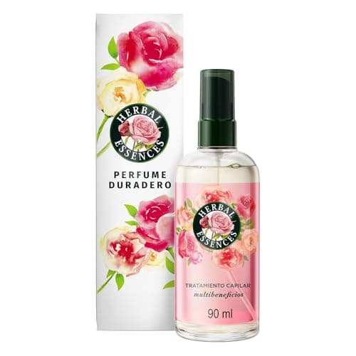 HERBAL ESSENCES, Perfume para Cabello Duradero, Control Frizz, Suavidad, Brillo, Hidratación, Fragancia Fresca, Rosas (90 ml)