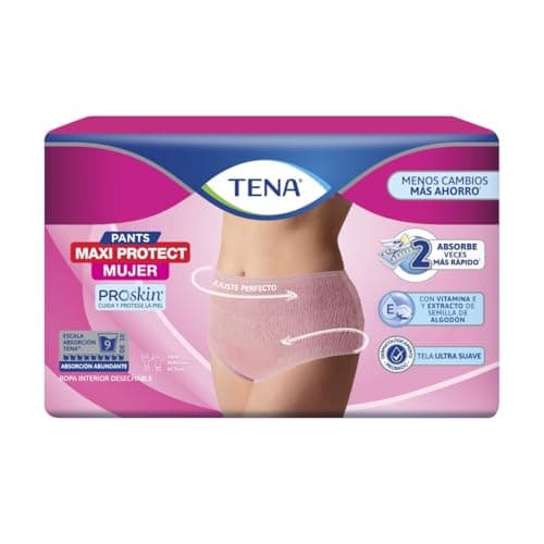 TENA Pants Mujer Talla M, Ropa interior desechable, 14 piezas