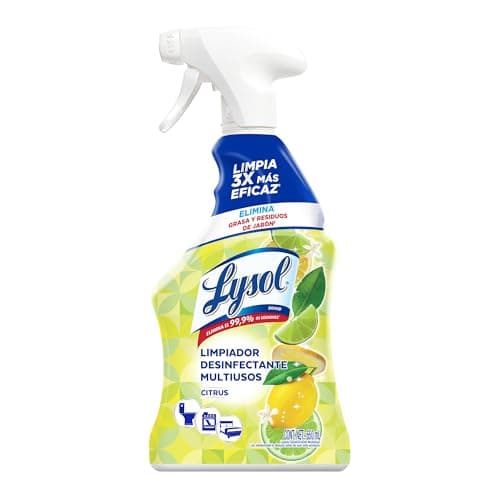Lysol Limpiador Desinfectante Multiusos para Cocina, baños y hogar aroma Citrus 650 ml