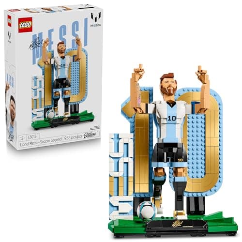 Lego Editions Lionel Messi: Leyenda del Futbol – Set de Construcción – Decoración Coleccionable
