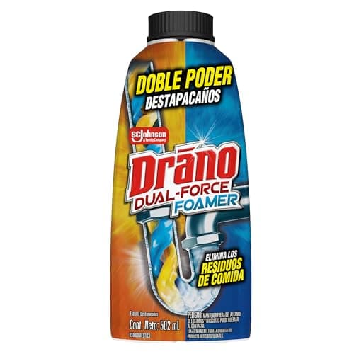 Drano Destapacaños, Espuma, Olor Neutro, Dual Force Foamer, 500 ml