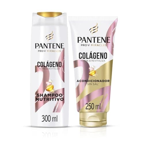 Pantene, Pack Shampoo Nutritivo 300 ml + Acondicionador 250 ml Pantene Colágeno Nutre y Revitaliza