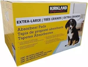 KIRKLAND Tapetes Absorbentes Extra Grandes 100 Pzs 76 X 58 Cm Blancas Almohadillas para Perros de